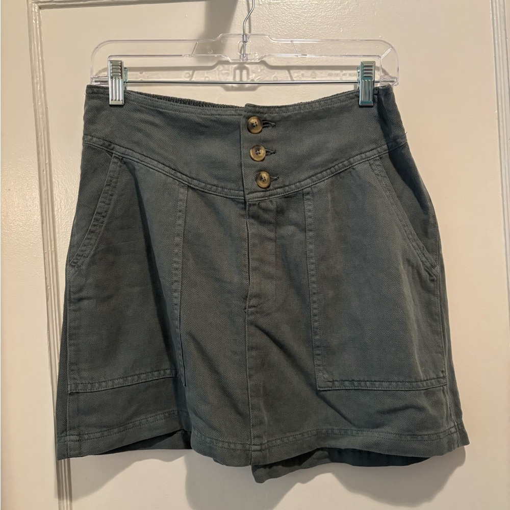 Aerie Olive Twill Mini Skirt - Picture 2 of 4